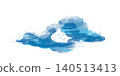 Japanese-style watercolor cloud illustration PNG transparent material | Blue clouds, Japanese pattern design, background decoration 140513413