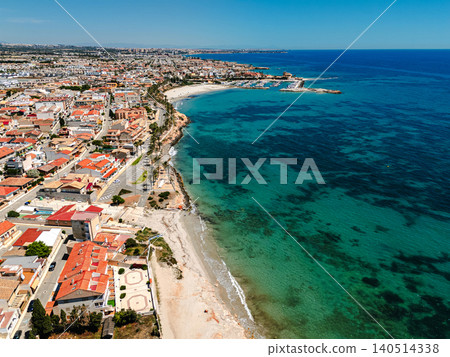 Aerial view coastal town of Torre de la Horadada Aerial view coastal town of Torre de la Horadada 140514338