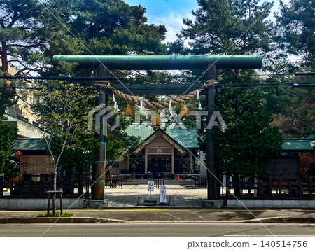 白石神社,鳥居及神社建築,札幌市白石區,樹蔭下 白石神社,鳥居及神社建築,札幌市白石區,樹蔭下 140514756