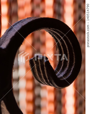 Ornate wrought iron railing scroll sueras spain Ornate wrought iron railing scroll sueras spain 140514790