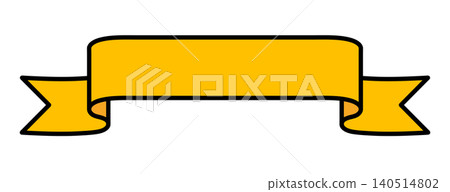 A simple, horizontally oriented orange ribbon A simple, horizontally oriented orange ribbon 140514802