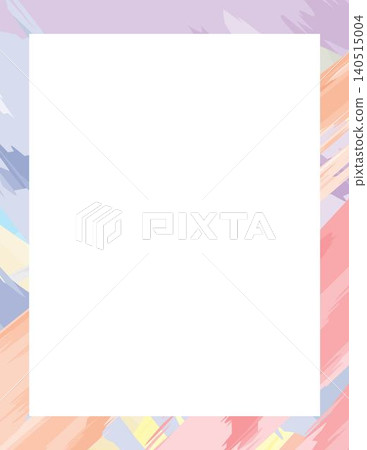 Colorful Decorative Abstract Frames Pastel Brush Stroke Borders Vector Illustration 140515004
