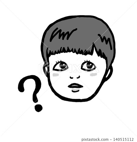 A monochrome illustration of a boy with a questioning look on his face. A monochrome illustration of a boy with a questioning look on his face. 140515112