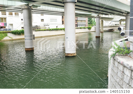 Scenery of the Metropolitan Expressway around Nihonbashi 140515150
