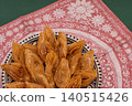 Crimean Tatar Baklava pastry in bowl. Sweet diamond shapes food 140515426