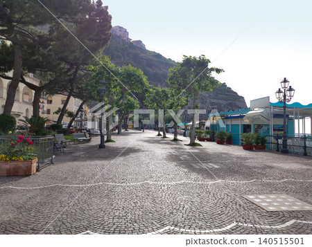 View of Minori on the Amalfi Coast in Italy. View of Minori on the Amalfi Coast in Italy. 140515501