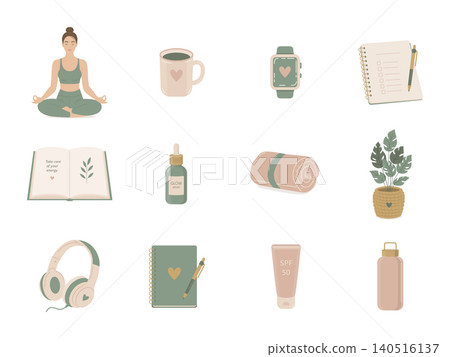Daily Wellness Routine Elements Set 140516137