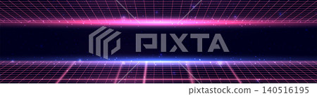 Wireframe perspective grid. Space neon infinity mesh, abstract retro universe futuristic background. Deep space surfaces. Vector illustration. Wireframe perspective grid. Space neon infinity mesh, abstract retro universe futuristic background. Deep space surfaces. Vector illustration. 140516195