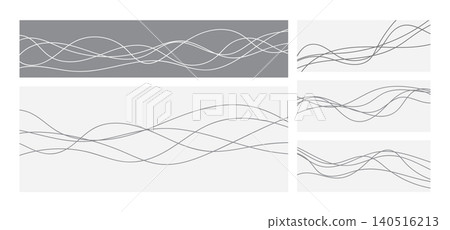 Black squiggle cable lines, wavy and curvy stroke. Wiggly irregular long element isolated on white background, vector illustration. Black squiggle cable lines, wavy and curvy stroke. Wiggly irregular long element isolated on white background, vector illustration. 140516213