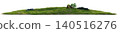 Isolated small green grass hill and land ground 140516276