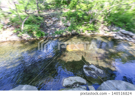 Beautiful Summer Valley Stream in a Lush Korean Forest Beautiful Summer Valley Stream in a Lush Korean Forest 140516824