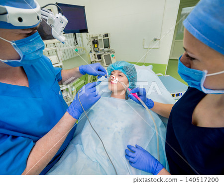 Laser vaporization of nasal concha with coblation technology method. Endoscopic sinus surgery. Laser vaporization of nasal concha with coblation technology method. Endoscopic sinus surgery. 140517200