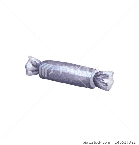 Purple candy in wrapper watercolor illustration isolated on white background. Sweet treat clipart perfect for festive party invitations and scrapbooking. Purple candy in wrapper watercolor illustration isolated on white background. Sweet treat clipart perfect for festive party invitations and scrapbooking. 140517382