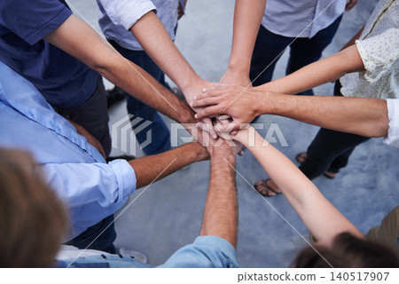Hands, teamwork and business people with top view of collaboration, partnership or cooperation. Support, unity and partners with finger stack for motivation, team building or success celebration Hands, teamwork and business people with top view of collaboration, partnership or cooperation. Support, unity and partners with finger stack for motivation, team building or success celebration 140517907