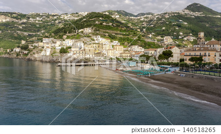 View of Minori on the Amalfi Coast in Italy. View of Minori on the Amalfi Coast in Italy. 140518265