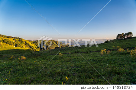 Summer Mountains Landscape with Green forest. Summer Mountains Landscape with Green forest. 140518724