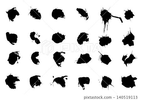 set of ink brush strokes set of ink brush strokes 140519113