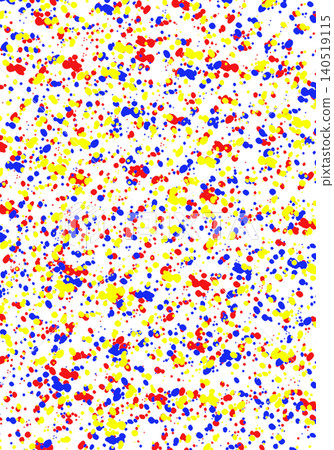 many small white and blue confetti on white 140519115