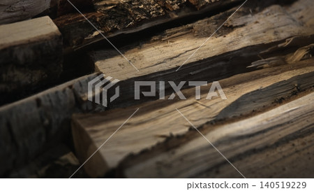 Calm Scene Of Split Seasoned Firewood Arrangement. Well Arranged Dry Split Logs With Warm Muted Tones. Media Calm Scene Of Split Seasoned Firewood Arrangement. Well Arranged Dry Split Logs With Warm Muted Tones. Media 140519229