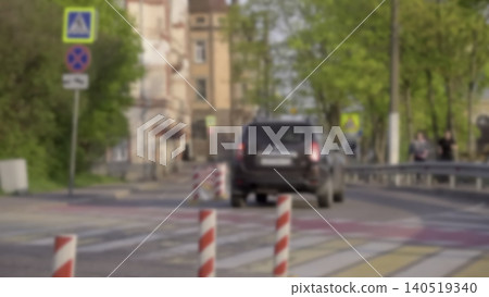 Urban Traffic Scene. City Street With Moving Vehicles. Busy Urban Street With Vehicles And Pedestrians. Creative Urban Traffic Scene. City Street With Moving Vehicles. Busy Urban Street With Vehicles And Pedestrians. Creative 140519340