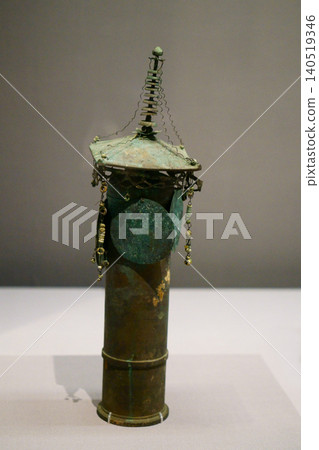 9715 Copper treasure pagoda sutra tube 9715 Copper treasure pagoda sutra tube 140519346