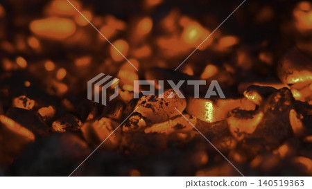 Vivid Glowing Coals Around Centers. Intense Fiery Coals And Molten Centers With Gritty Contrast. Media Vivid Glowing Coals Around Centers. Intense Fiery Coals And Molten Centers With Gritty Contrast. Media 140519363