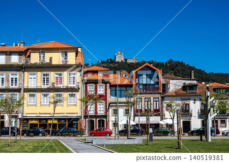 Buildings in the Historic Center of Viana do Castelo, Portugal. 140519381