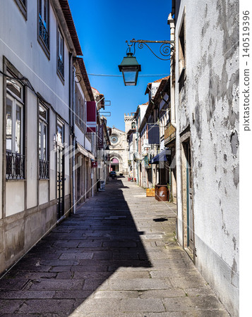 Buildings in the Historic Center of Viana do Castelo, Portugal. 140519396