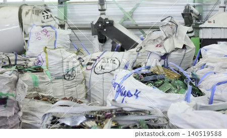 Electronic Waste Processing. Handling Massive Quantities Of Discarded Electronic Components Efficiently. Creative Electronic Waste Processing. Handling Massive Quantities Of Discarded Electronic Components Efficiently. Creative 140519588