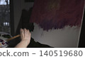 Artist Skillfully Combines Different Green Tones With Precise Blending Technique In Studio . Media 140519680