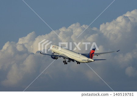 A Delta aircraft taking off A Delta aircraft taking off 140519781