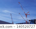 建築工地上的起重機作業和藍天 140520727