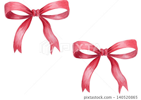 Red ribbon bow seamless minimal watercolor pattern. Hand painted simple festive element with perfect for packaging, wrapping paper, textile, branding and holiday products. Glossy dark ribbon Red ribbon bow seamless minimal watercolor pattern. Hand painted simple festive element with perfect for packaging, wrapping paper, textile, branding and holiday products. Glossy dark ribbon 140520865