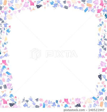 Dreamy watercolor frame (square) - Hand-drawn watercolor illustration material Dreamy watercolor frame (square) - Hand-drawn watercolor illustration material 140521947