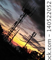 The transmission tower at dawn ② 140522052