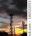 The transmission tower at dawn ① 140522053