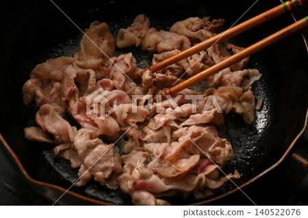 Pork being fried Pork being fried 140522076
