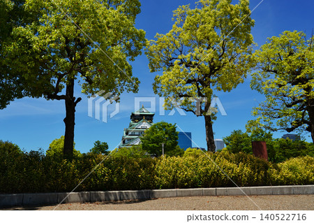 The majestic appearance of Osaka Castle, one of Japan's most famous castles. 140522716