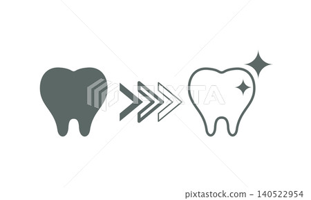 Before and after image illustration of teeth whitening to remove discoloration. Before and after image illustration of teeth whitening to remove discoloration. 140522954