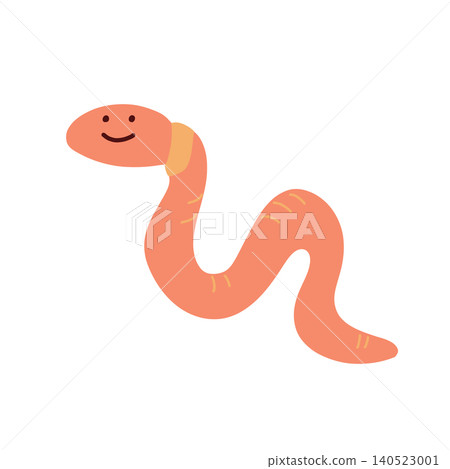 Cute earthworm character 140523001