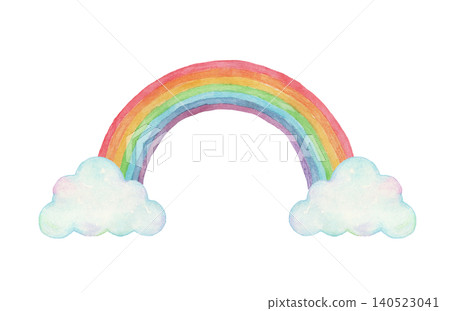 Illustration of a rainbow drawn in watercolor Illustration of a rainbow drawn in watercolor 140523041