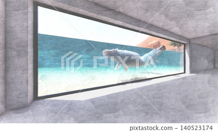 A 3DCG illustration of a hippopotamus at a zoo, swimming in the water and relaxing. No human figures are included. A 3DCG illustration of a hippopotamus at a zoo, swimming in the water and relaxing. No human figures are included. 140523174