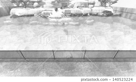 A 3DCG illustration of a hippopotamus at a zoo, swimming in the water and relaxing. No human figures are included. A 3DCG illustration of a hippopotamus at a zoo, swimming in the water and relaxing. No human figures are included. 140523224
