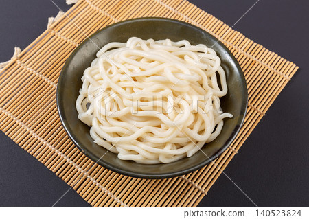 Fresh Udon Noodles - Raw Japanese Style Wheat Noodle Ingredient Fresh Udon Noodles - Raw Japanese Style Wheat Noodle Ingredient 140523824