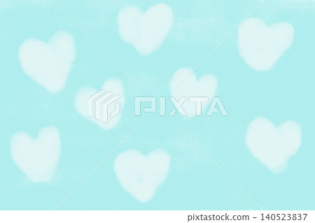 Illustration material: Pale blue (AFEEEE) slide with heart pattern (horizontal) Illustration material: Pale blue (AFEEEE) slide with heart pattern (horizontal) 140523837