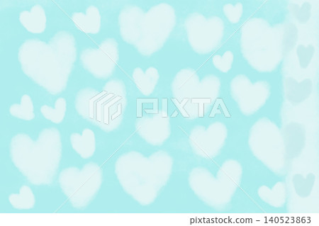 Illustration material: Pale blue (AFEEEE) slide with heart pattern (horizontal) Illustration material: Pale blue (AFEEEE) slide with heart pattern (horizontal) 140523863