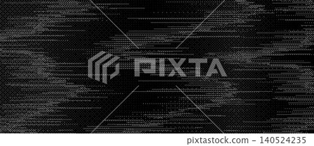 Grey TV static noise texture background. Distorted VHS video screen effect concept. Glitch pixelated random pattern. Fuzzy rippled television interference backdrop. Vector video corruption display 140524235