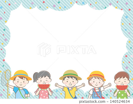 兒童夏季相框 - 暑假 兒童夏季相框 - 暑假 140524634
