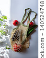 Vegetables and fruits in an eco-bag 140524748
