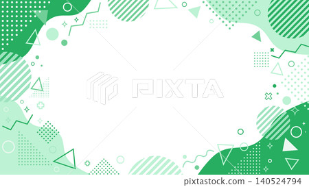 Green, pop-art geometric frame background material, natural decorative design Green, pop-art geometric frame background material, natural decorative design 140524794